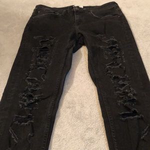 ZARA distressed denim jeans